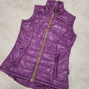 Cabela's Womens S Small Purple Primaloft Insulated Goose Down Puffer Vest Jacket